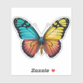 美しい数々の色の蝶 シール (シート)