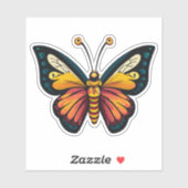 美しい数々の色の蝶 シール (シート)