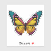 美しい数々の色の蝶 シール (シート)