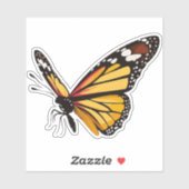 美しい数々の色の蝶 シール (シート)