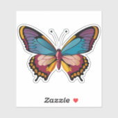 美しい数々の色の蝶 シール (シート)