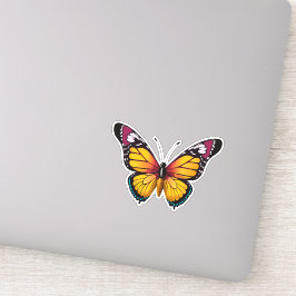 美しい数々の色の蝶 シール