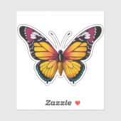 美しい数々の色の蝶 シール (シート)