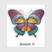 美しい数々の色の蝶 シール (シート)