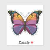 美しい数々の色の蝶 シール (シート)