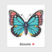 美しい数々の色の蝶 シール (シート)