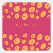 美しい文字 スクエアシール (正面)