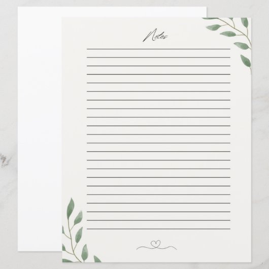 美しい文房具とノート (正面/裏面)