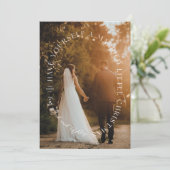 美しい新婚オーバルオーバーレイホリディフォト シーズンカード (スタンド正面)