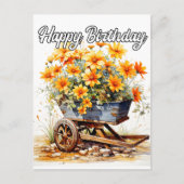 美しい新鮮な花の誕生日おめでとう ポストカード (正面)