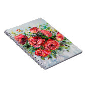 美しい新鮮な花束の抽象芸術油絵 ノートブック (右側)