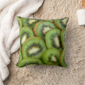 美しい新鮮なKiWi準備完了食べ クッション (ブランケット)