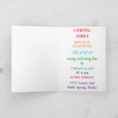 美しい旅のウェディング招待状 LGBTQ サンキューカード (内部)