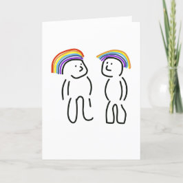 美しい旅のウェディング招待状LGBTQ サンキューカード