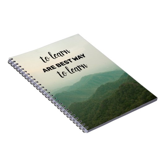 美しい旅行引用文スパイラルフォトノートブック ノートブック (右側)