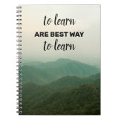 美しい旅行引用文スパイラルフォトノートブック ノートブック (正面)