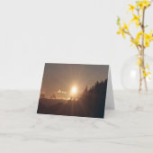 美しい日が差すことの山々… カード (黄色い花)