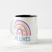 美しい日が暮らす救ナースレインボー ツートーンマグカップ (正面左)