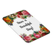 美しい日のヴィンテージフローラギフトマグネットを持っている マグネット (右側)