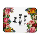 美しい日のヴィンテージフローラギフトマグネットを持っている マグネット (横)