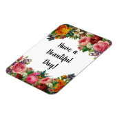 美しい日のヴィンテージフローラギフトマグネットを持っている マグネット (左側)