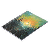 美しい日の出が山の風景 ノートブック (左側)