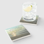 美しい日の出ジョン3:16デザイン ストーンコースター (横)