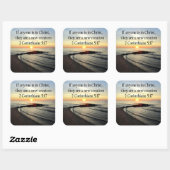 美しい日の出2コリント5:17デザイン スクエアシール (シート)