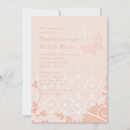 美しい日の垂直招待状 招待状 (正面)