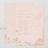 美しい日の垂直招待状 招待状 (正面/裏面)