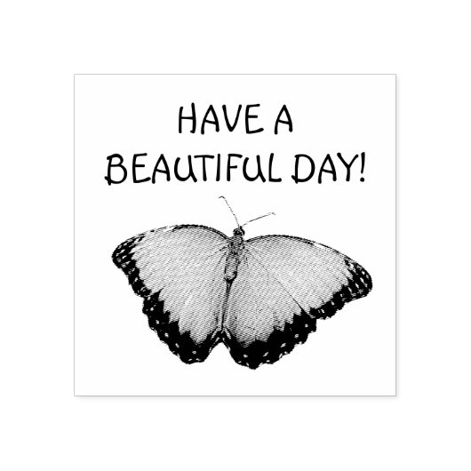 美しい日の蝶を過ごす ラバースタンプ (インプリント)