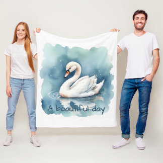 美しい日の設定 フリースブランケット