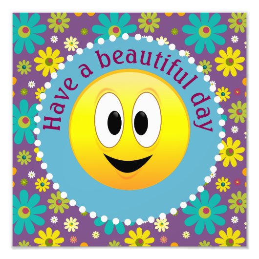 美しい日ヒッピーの花 フォトプリント            (正面)