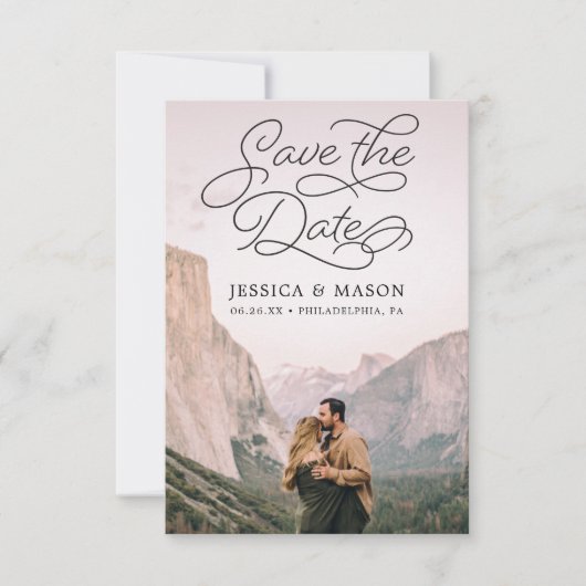 美しい日付カードの保存 – 日付の保存 出欠カード (正面)