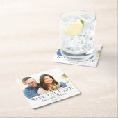 美しい日付写真を保存 スクエアペーパーコースター (インサイチュ)