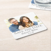 美しい日付写真を保存 スクエアペーパーコースター (アングル)