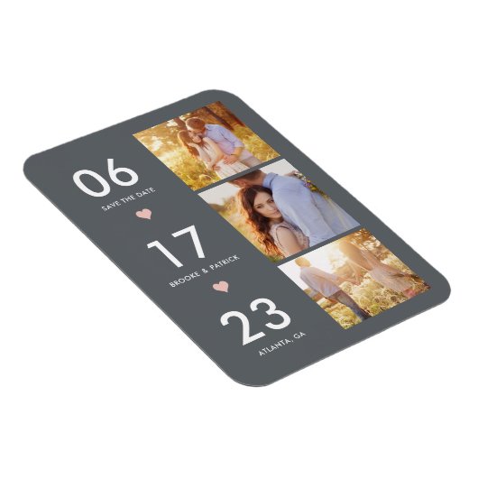 美しい日付編集可能な色日付の磁石を保存 マグネット (右側)