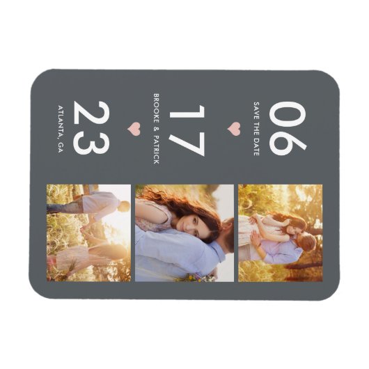 美しい日付編集可能な色日付の磁石を保存 マグネット (横)