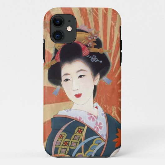 美しい日曜日は日本のな芸者iphone5の例を放射します Case-Mate iPhoneケース (裏面)