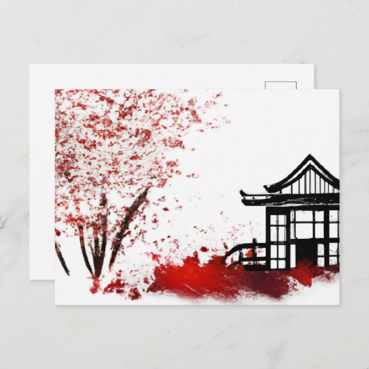 美しい日本のさくらんぼ林の家 シーズンポストカード (正面/裏面)