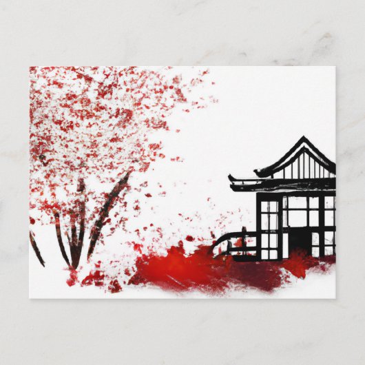 美しい日本のさくらんぼ林の家 シーズンポストカード (正面)