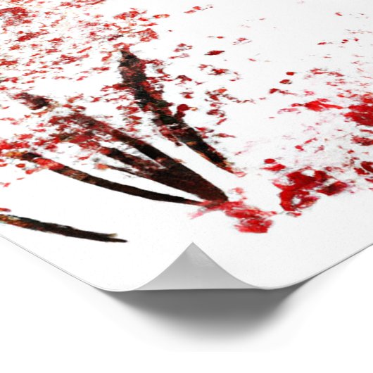 美しい日本のさくらんぼ林の家 ポスター (角)