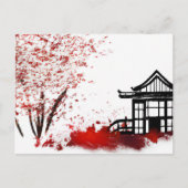美しい日本のさくらんぼ林の家 ポストカード (正面)