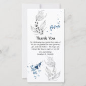 美しい日本のコイフィッシュ結婚スイミング サンキューカード (正面)