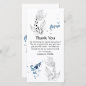 美しい日本のコイフィッシュ結婚スイミング サンキューカード (正面/裏面)