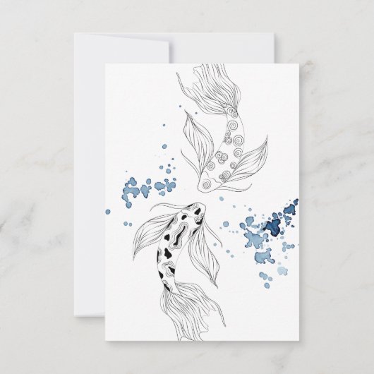 美しい日本のコイフィッシュ結婚スイミング 出欠カード (裏面)