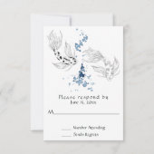 美しい日本のコイフィッシュ結婚スイミング 出欠カード (裏面)