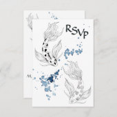 美しい日本のコイフィッシュ結婚スイミング 出欠カード (正面/裏面)