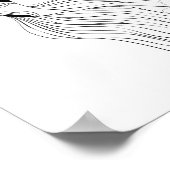 美しい日本のコイ魚が泳ぐ ポスター (角)