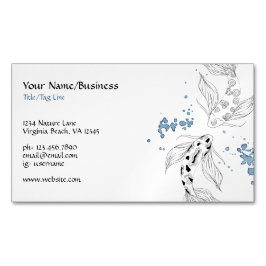 美しい日本のコイ魚が泳ぐ マグネット名刺